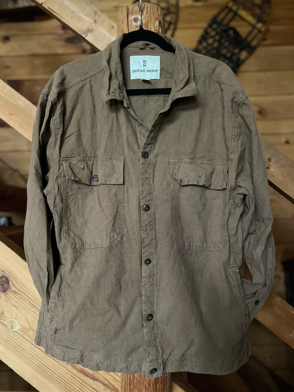 Mutual Weave Linen Blend LS Button Down Shirt